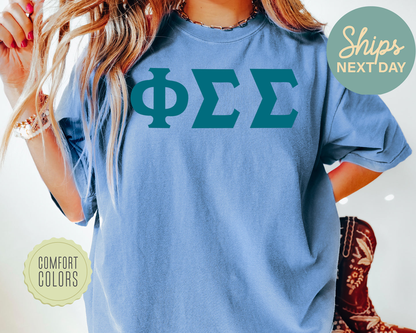 Phi Sigma Sigma Back to the Basics Comfort Colors Sorority T-shirt _ 641g