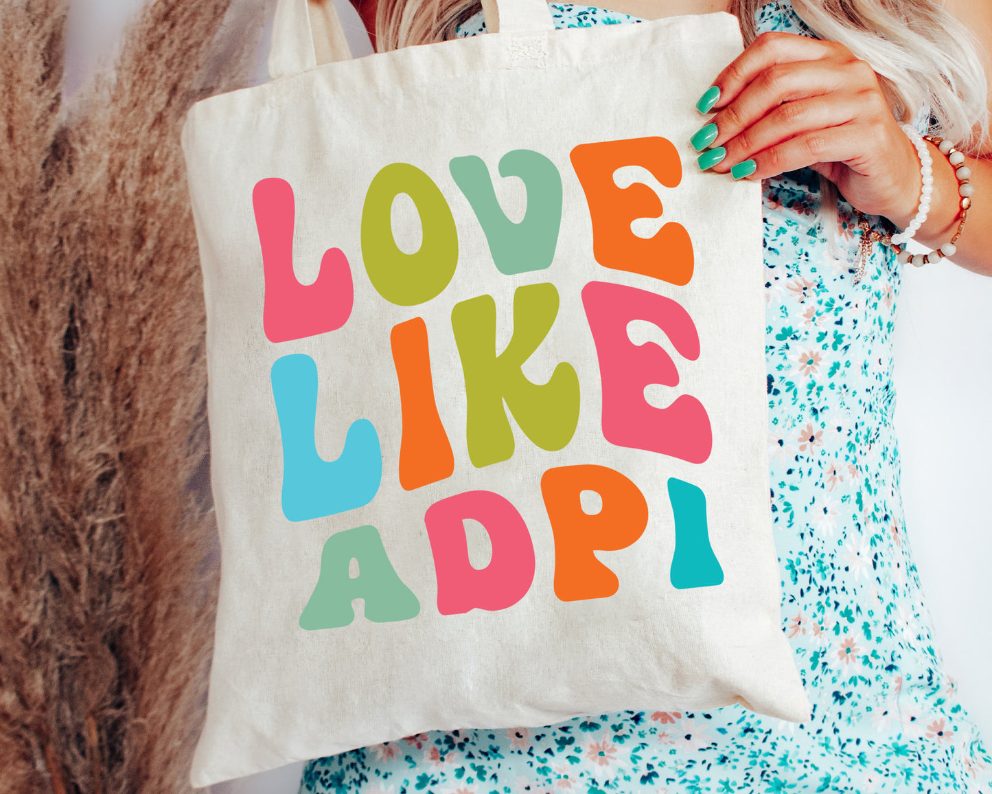 Alpha Delta Pi Love Like Sorority Tote Bag _ 34335g
