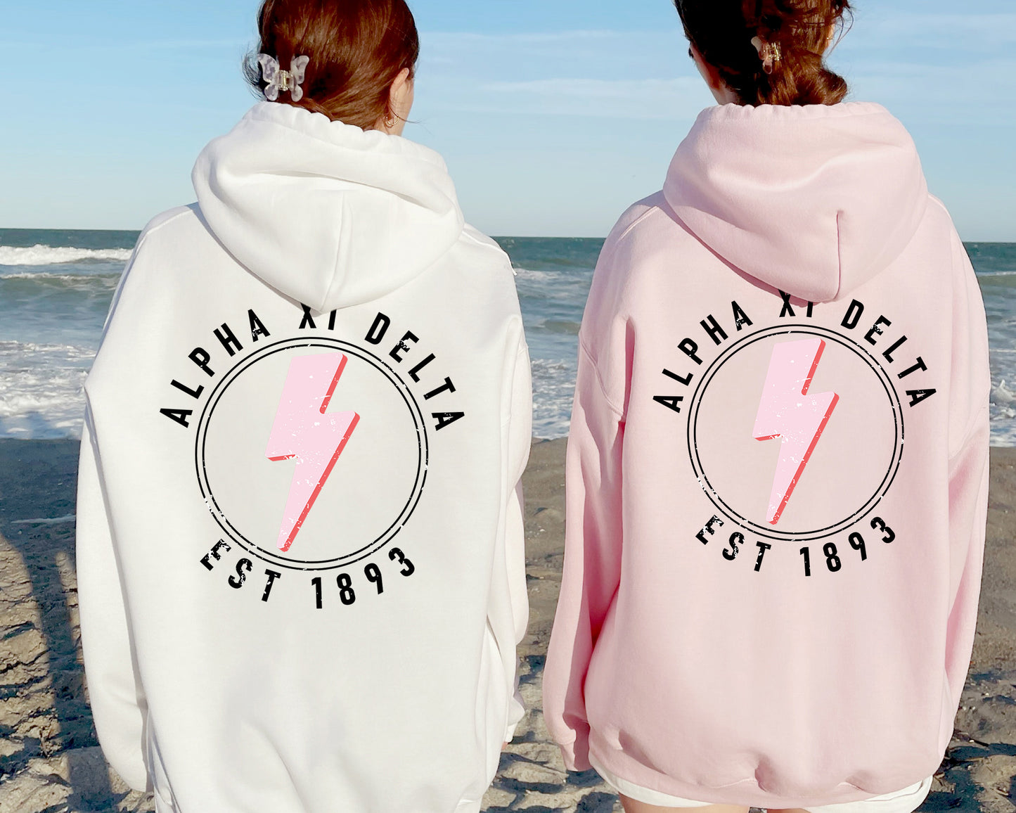 Alpha Xi Delta Pinkish Strike Sorority Hoodie _ 33110g