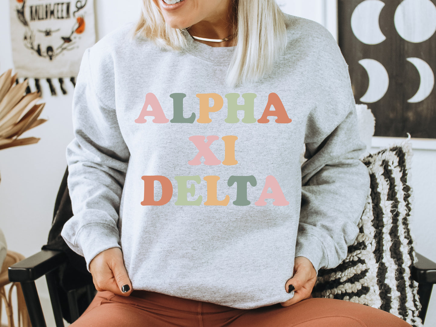 Alpha Xi Delta Bright and Proud Sorority Sweatshirt _ 422g