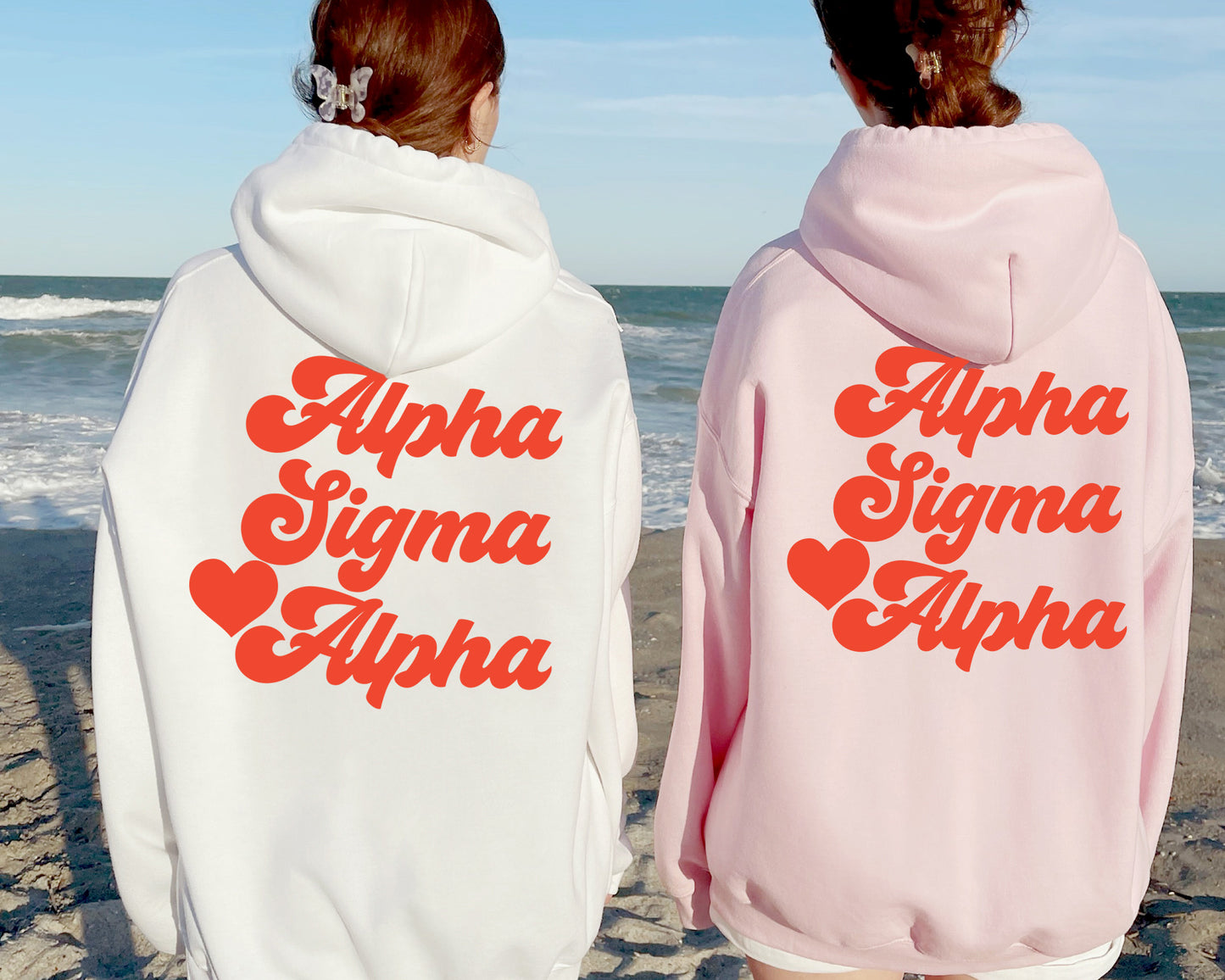 Alpha Sigma Alpha Red Heart Sorority Hoodie _ 33352g