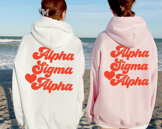 Alpha Sigma Alpha Red Heart Sorority Hoodie _ 33352g