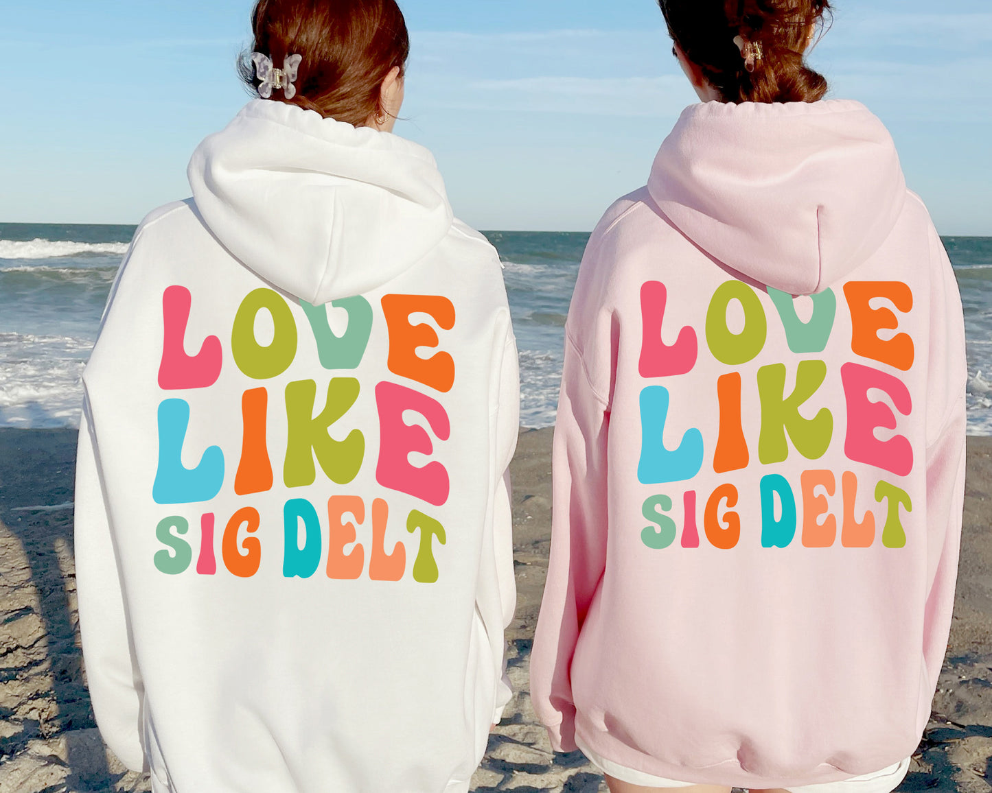 Sigma Delta Tau Blissful and Vibrant Sorority Hoodie _ 33175g