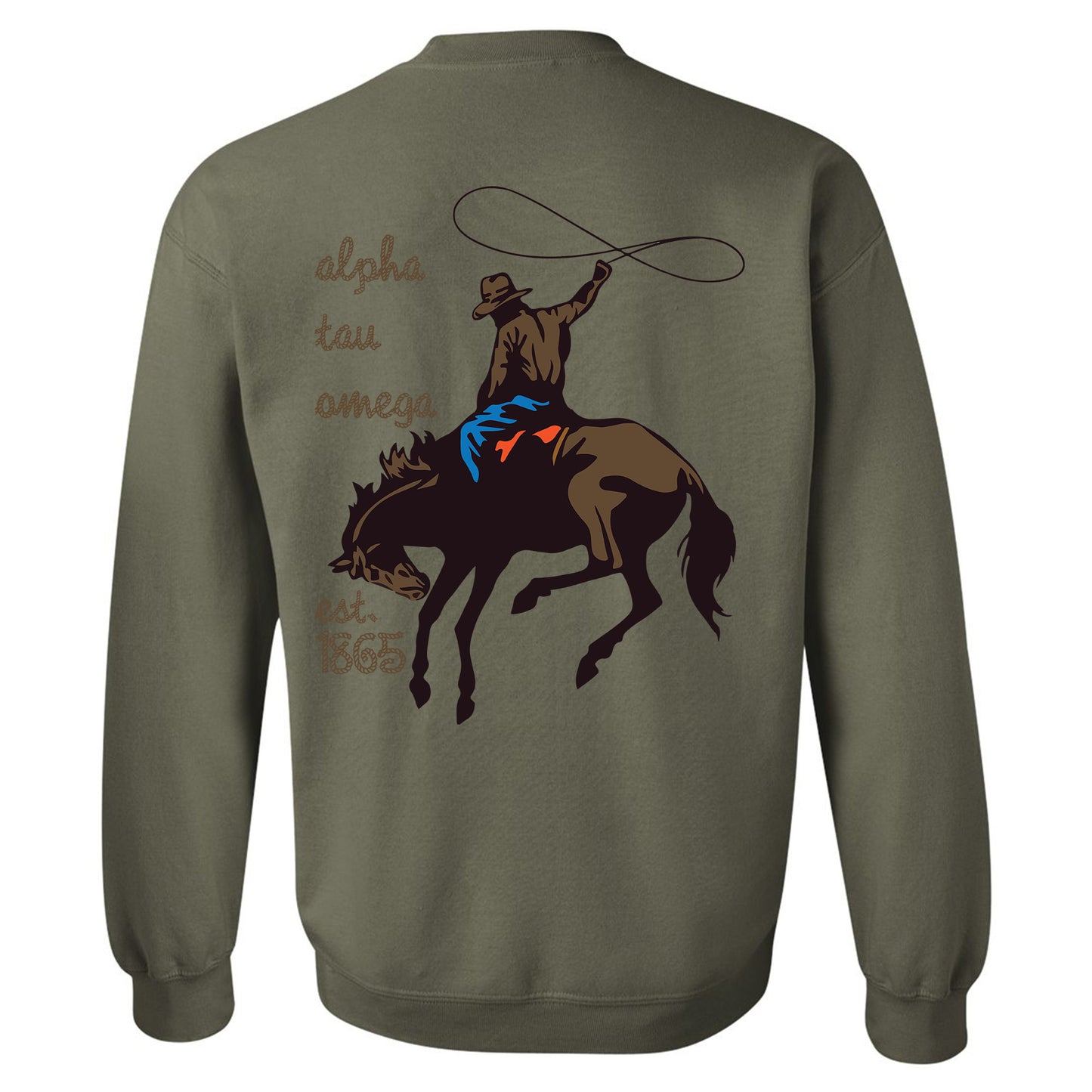 Alpha Tau Omega Cowboy Fraternity Sweatshirt _ 31183g