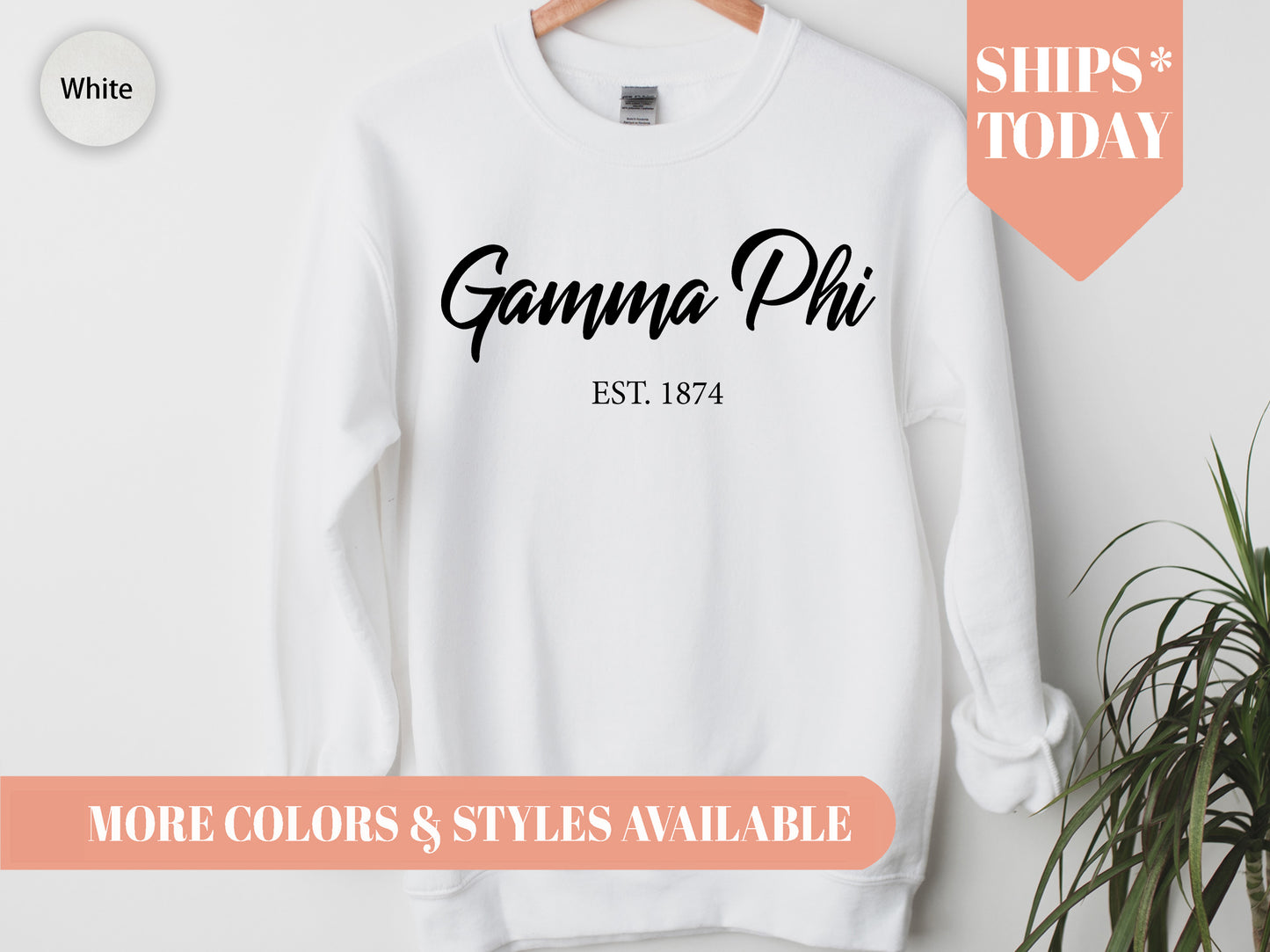 Gamma Phi Beta Black Flowy Sorority Sweatshirt _ 91g