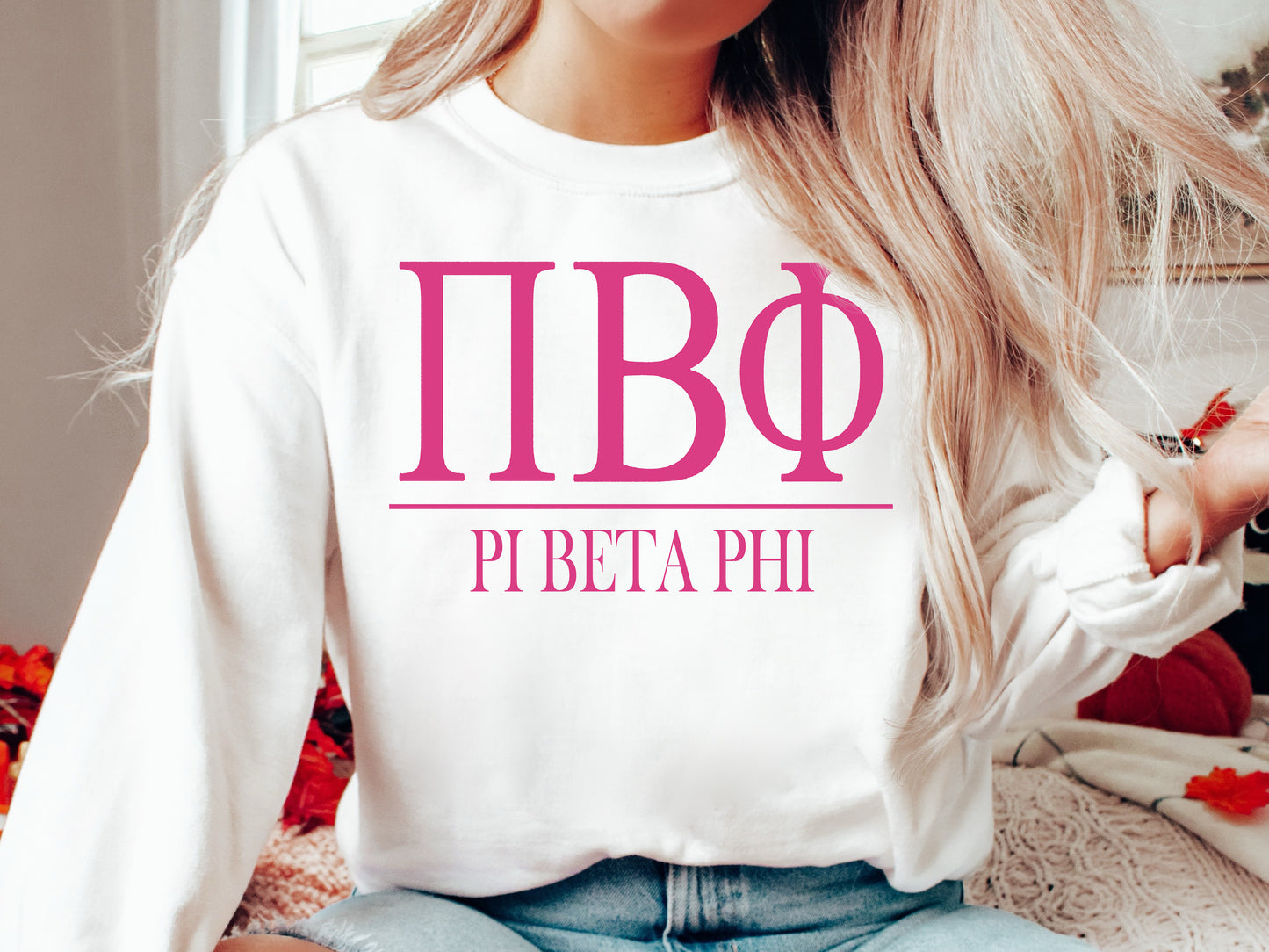 Pi Beta Phi Loud Letters Sorority Sweatshirt _ 486g