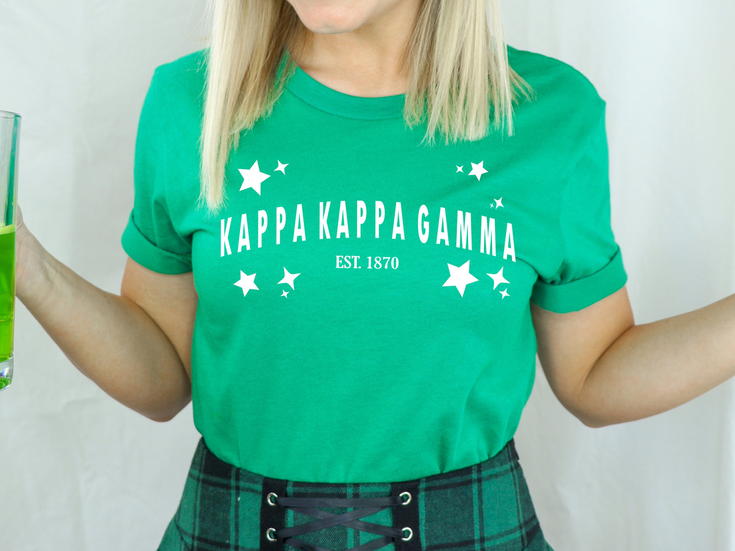 Kappa Kappa Gamma Arched Star Sorority T-shirt _ 2282g