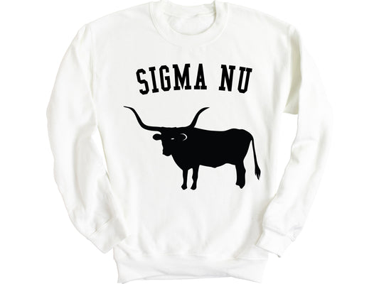 Sigma Nu Long Horn Fraternity Sweatshirt _ 1547g
