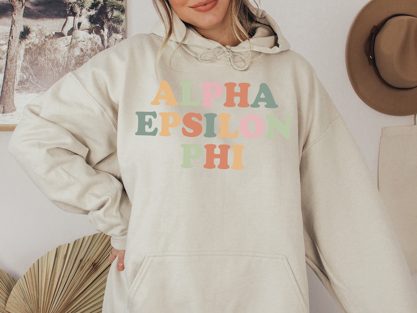 Alpha Epsilon Phi Bright and Proud Sorority Hoodie _ 416g