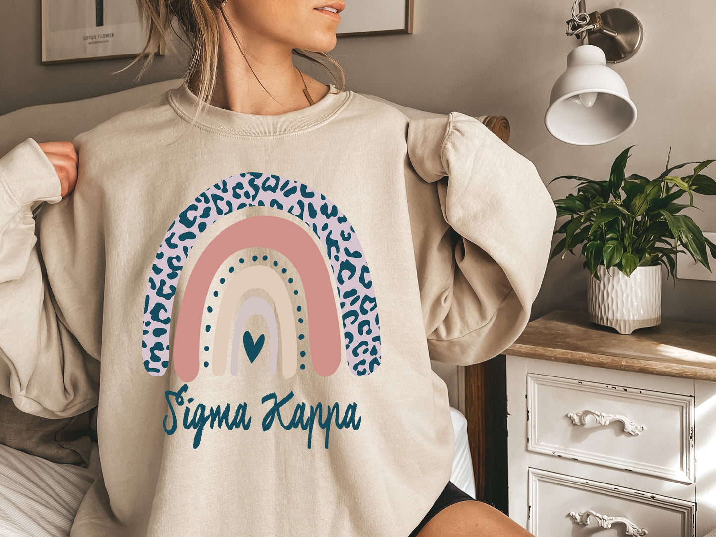 Sigma Kappa Greek Rainbow Sorority Sweatshirt _ 2755g
