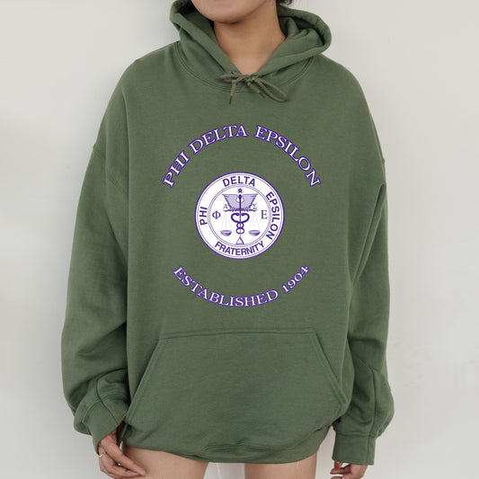 Phi Delta Epsilon Iconic Insignia COED Hoodie _ 35674g