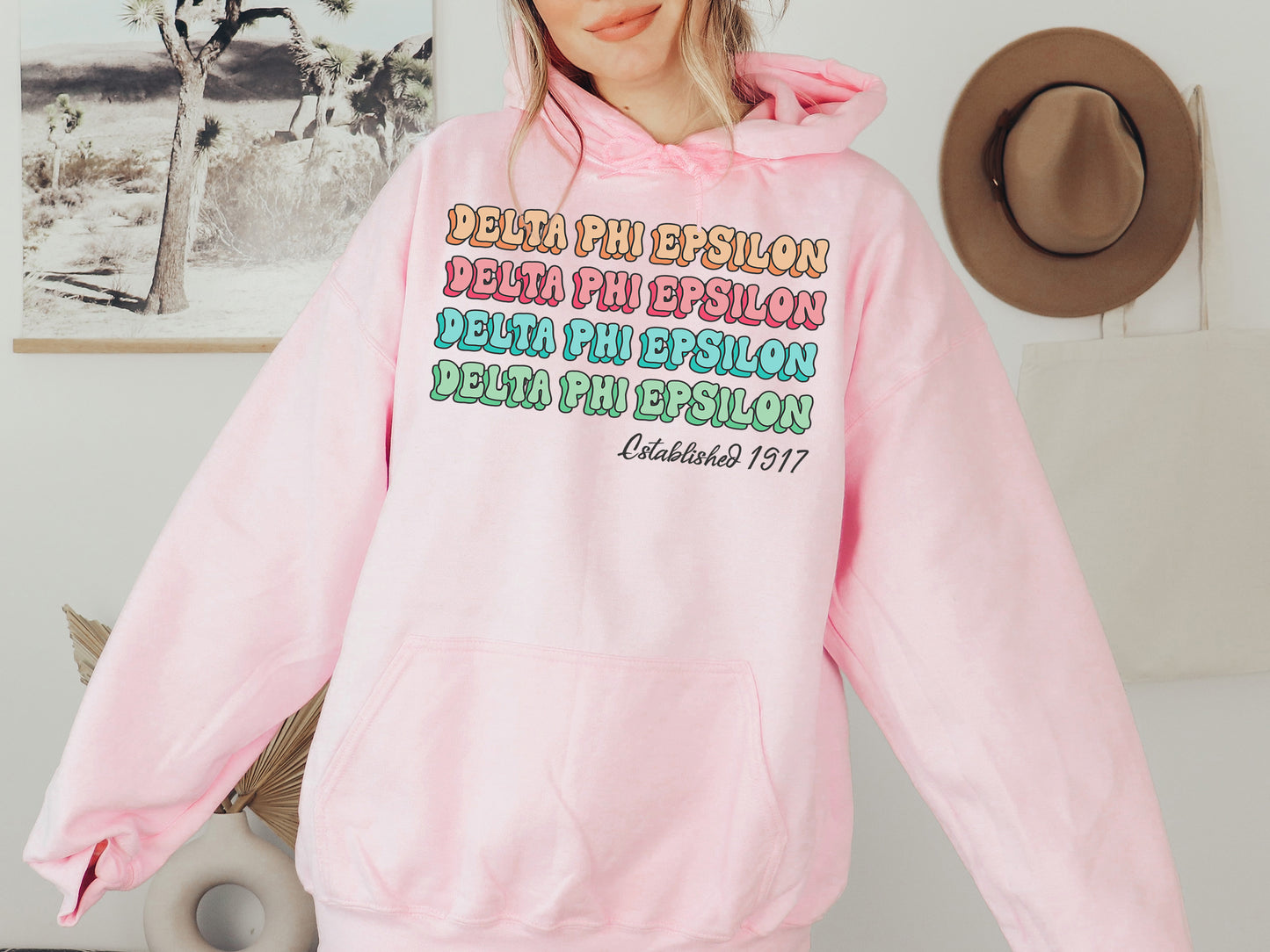 Delta Phi Epsilon Lucy Sorority Hoodie _ 270g