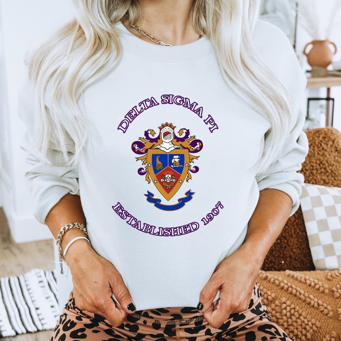 Delta Sigma Pi Iconic Insignia COED Sweatshirt _ 35668g