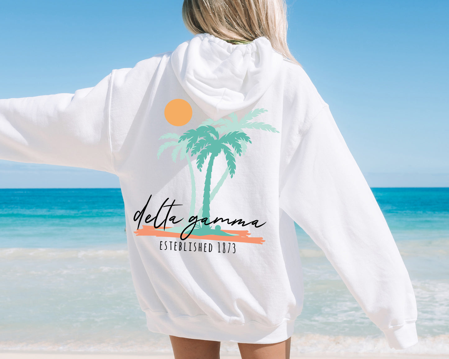 Delta Gamma Island Sisterhood Sorority Hoodie _ 33570g