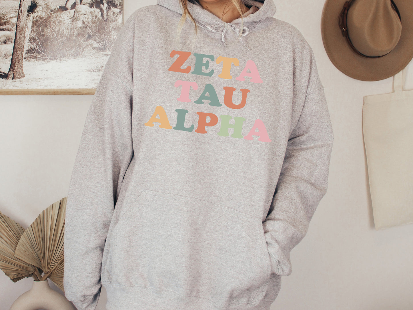 Zeta Tau Alpha Bright and Proud Sorority Hoodie _ 439g