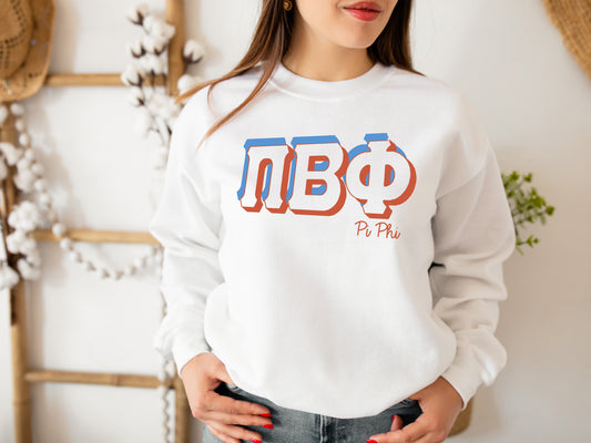 Pi Beta Phi American Colored Sorority Sweatshirt _ 46g