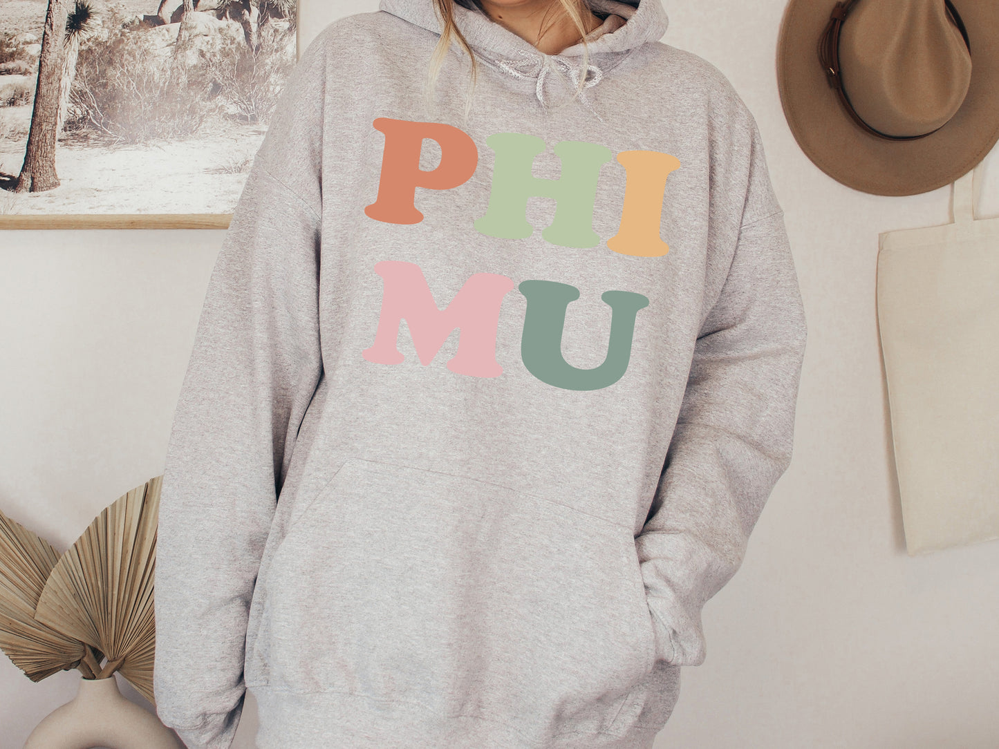 Phi Mu Bright and Proud Sorority Hoodie _ 432g