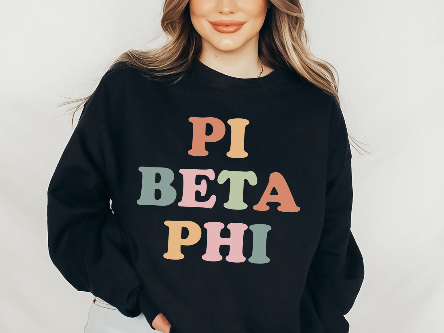 Pi Beta Phi Bright and Proud Sorority Sweatshirt _ 434g