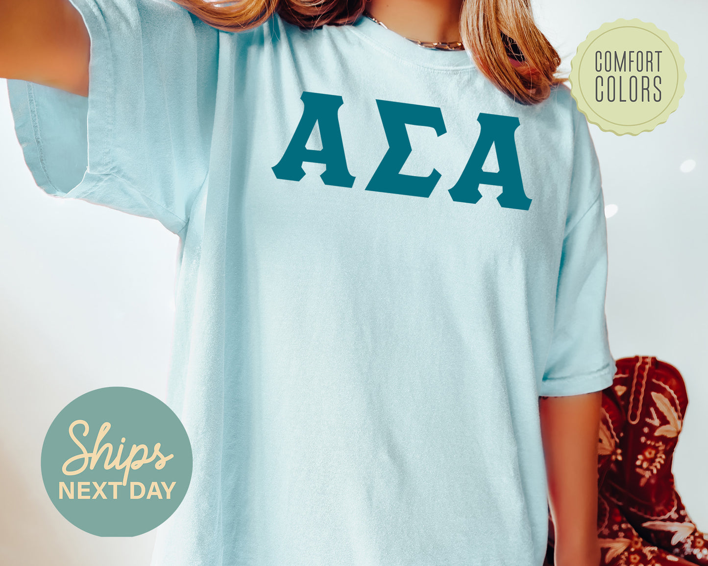 Alpha Sigma Alpha Back to the Basics Comfort Colors Sorority T-shirt _ 628g