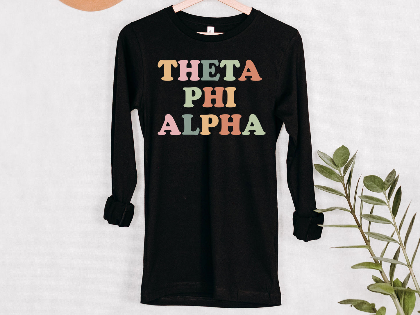 Theta Phi Alpha Bright and Proud Sorority Long Sleeve T-shirt _ 438g