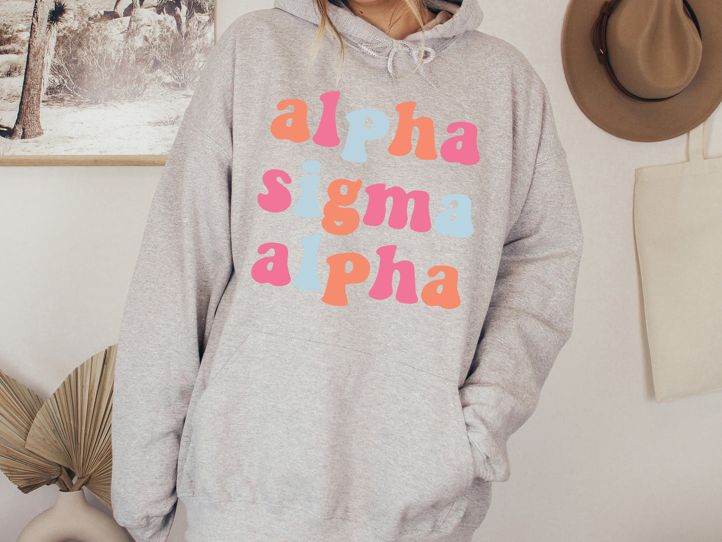 Alpha Sigma Alpha Vividly Vibrant Sorority Hoodie _ 3155g