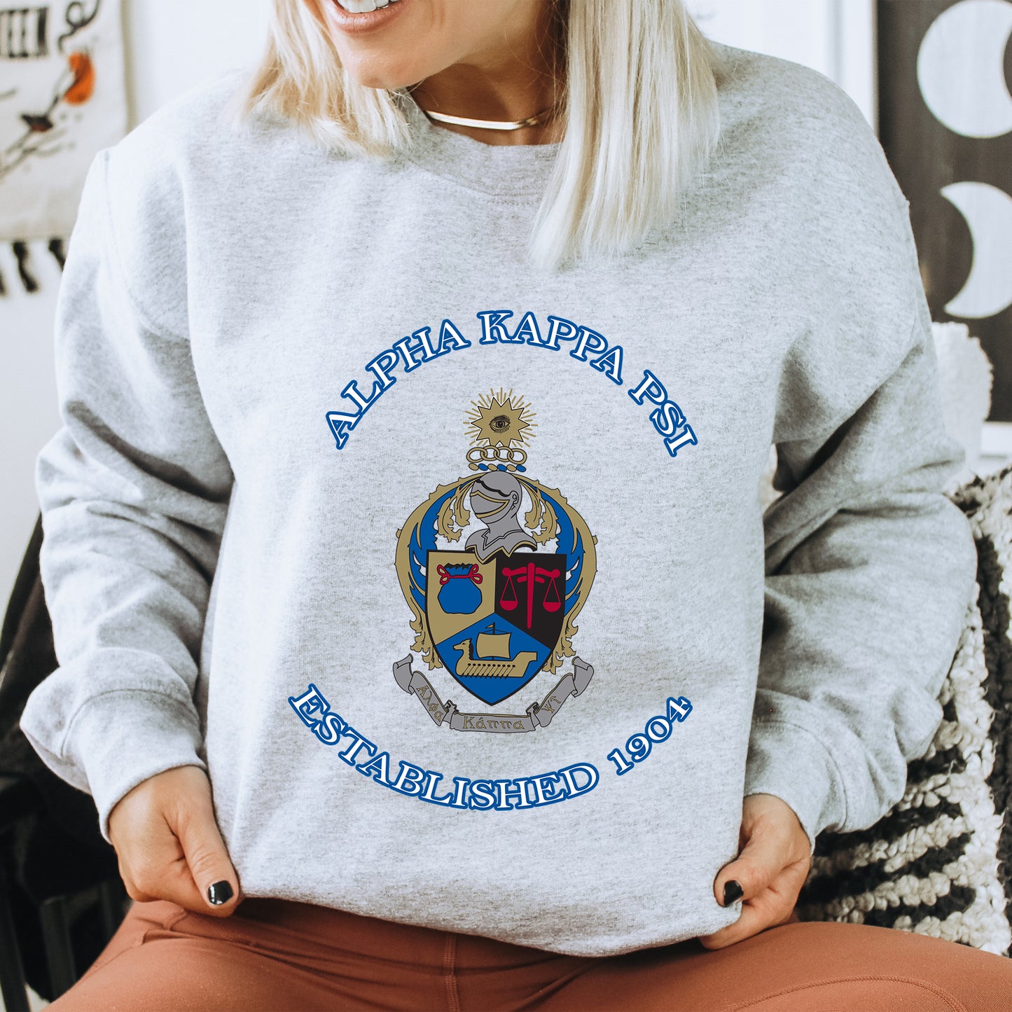 Alpha Kappa Psi Iconic Insignia COED Sweatshirt _ 35664g