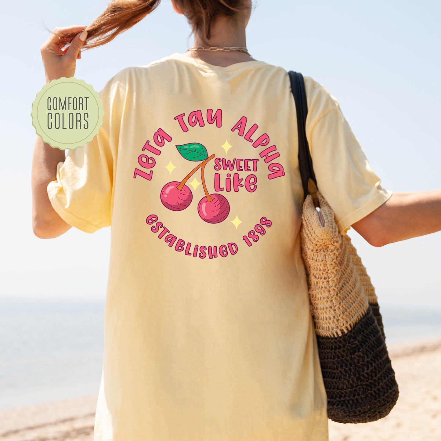Zeta Tau Alpha Sweet Like Cherry Comfort Colors Sorority T-shirt _ 32054g