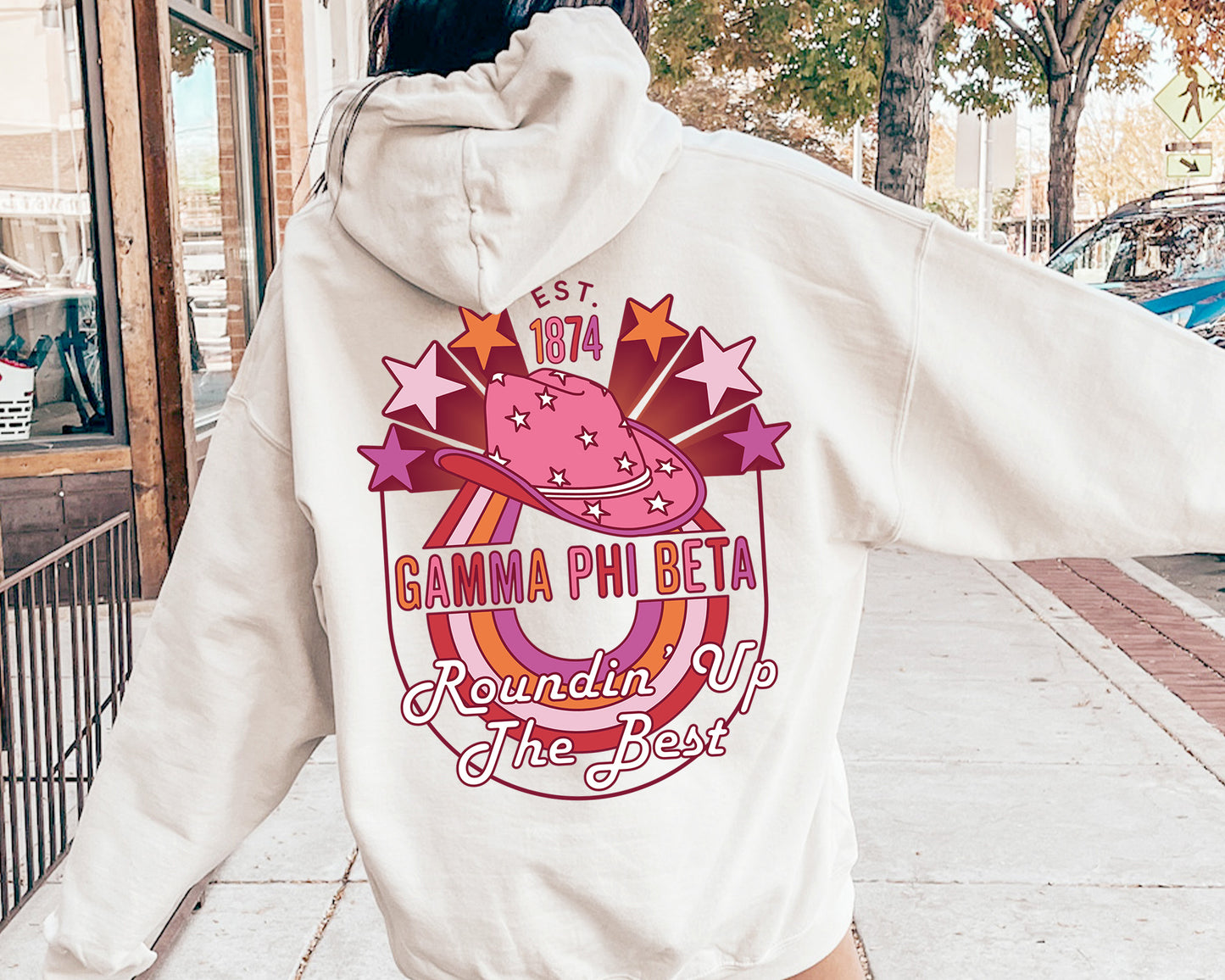 Gamma Phi Beta Roundin' up the Best Sorority Hoodie _ 32908g