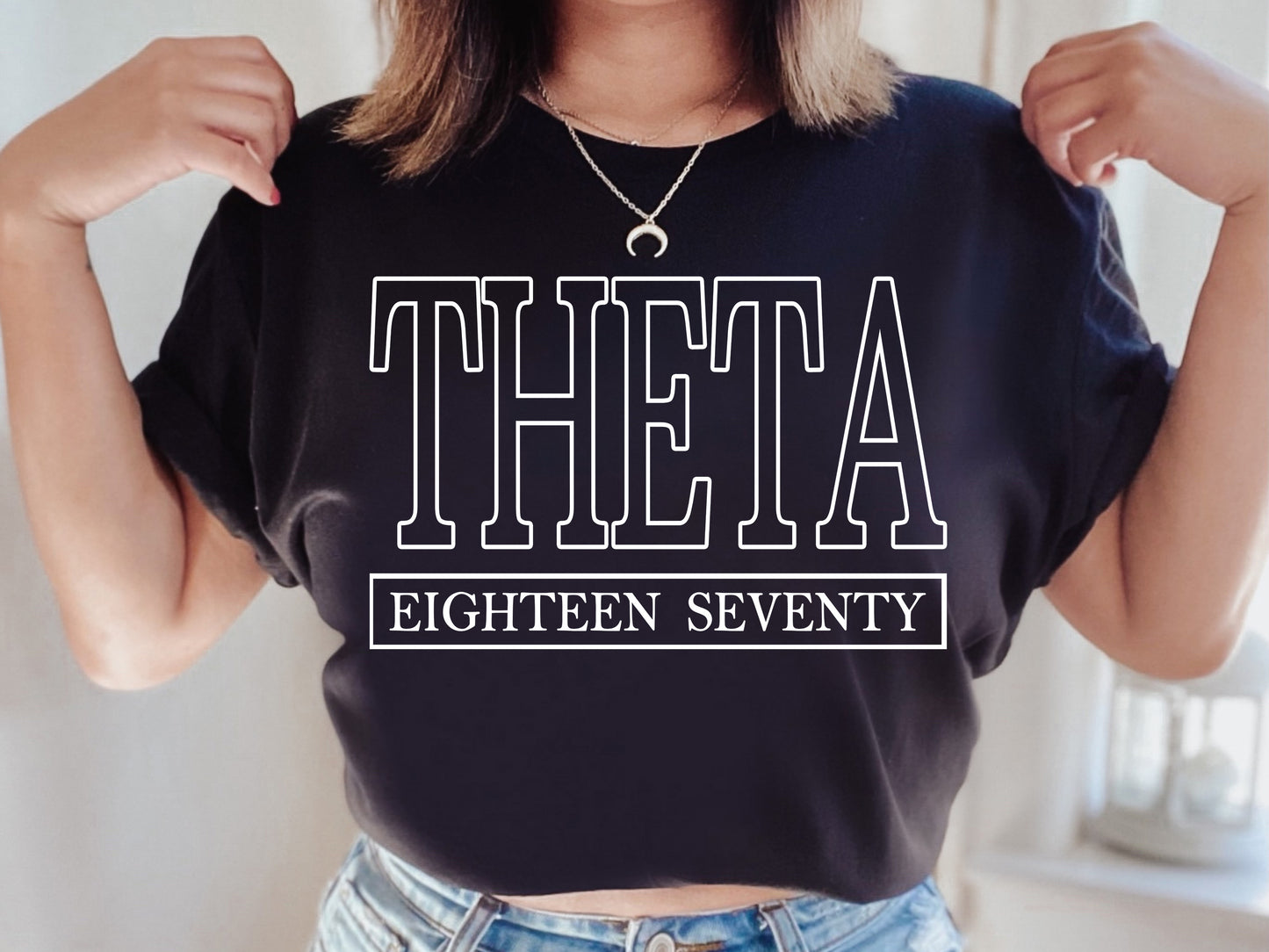 Kappa Alpha Theta Stencil Stacked Sorority T-shirt _ 2149g