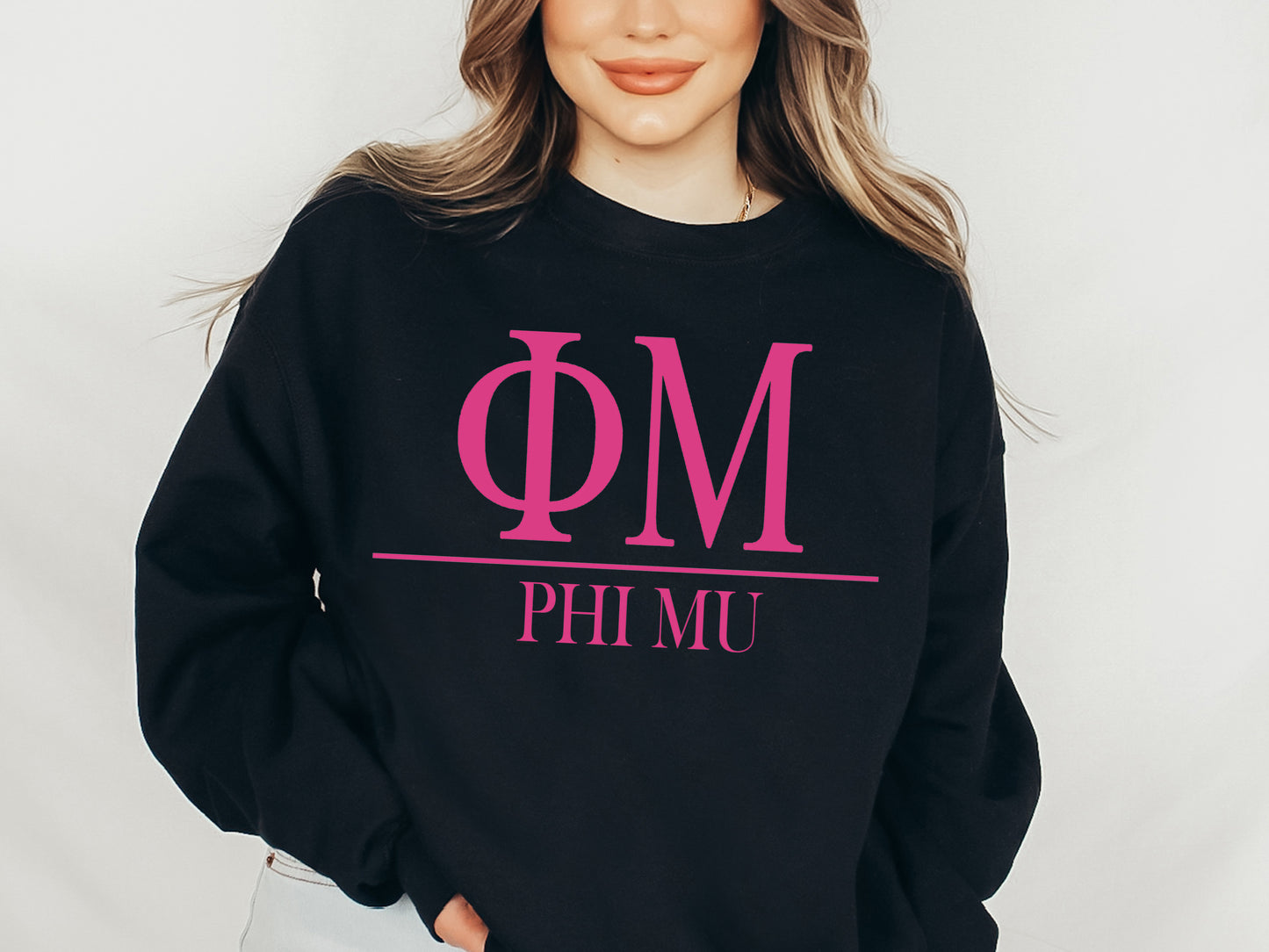 Phi Mu Loud Letters Sorority Sweatshirt _ 484g