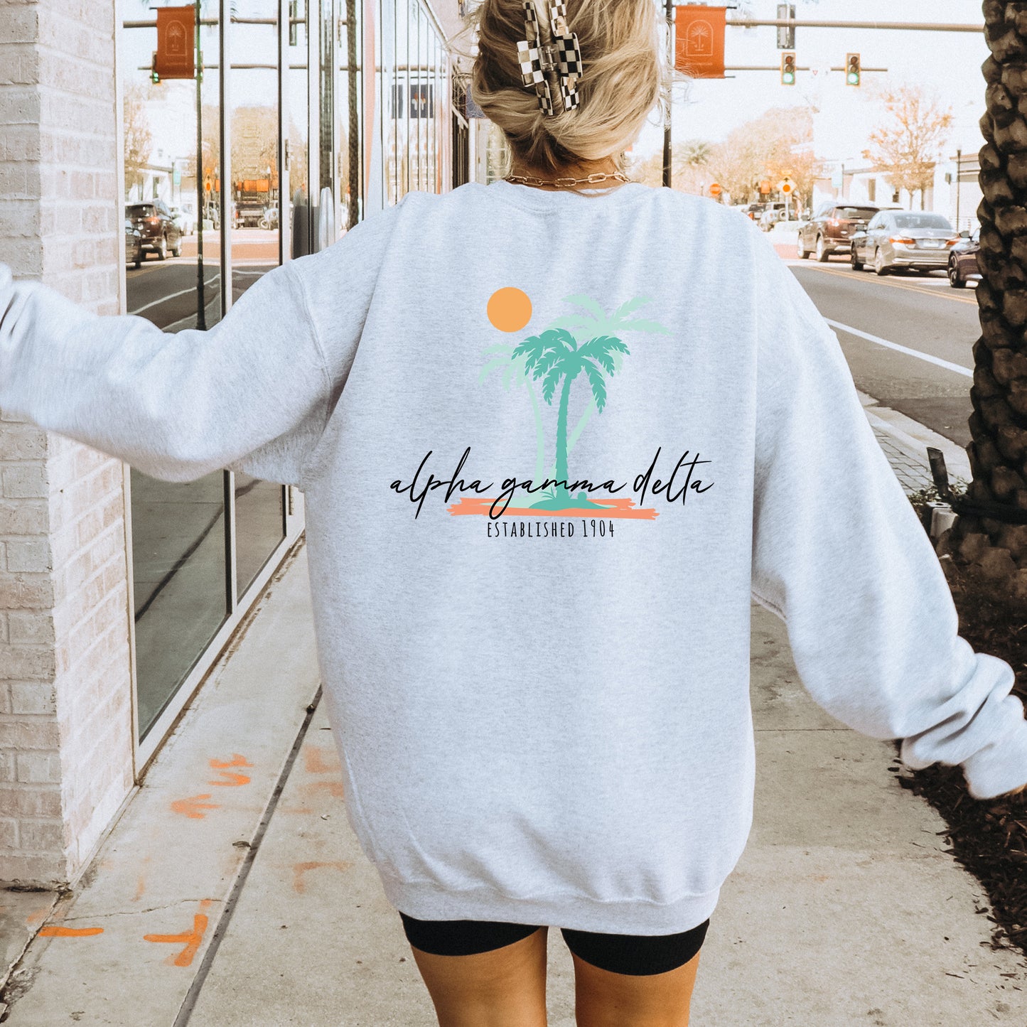 Alpha Gamma Delta Island Sisterhood Sorority Sweatshirt _ 33562g