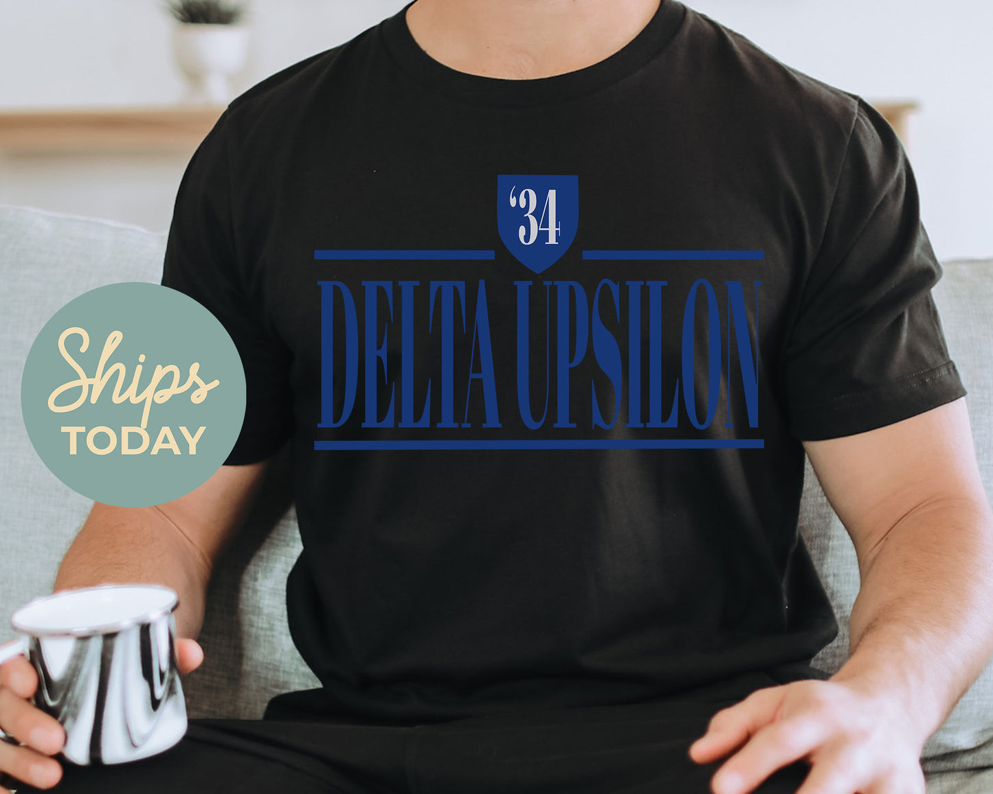 Delta Upsilon Shield Fraternity T-shirt  _ 1192g