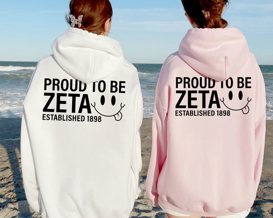 Zeta Tau Alpha Proud to Be Sorority Hoodie _ 33153g