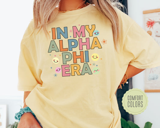 Alpha Phi Sorority Era Comfort Colors Sorority T-shirt _ 35442g