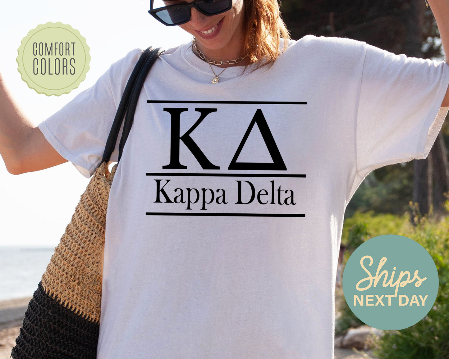 Kappa Delta Bold Statement Comfort Colors Sorority T-shirt _ 300g