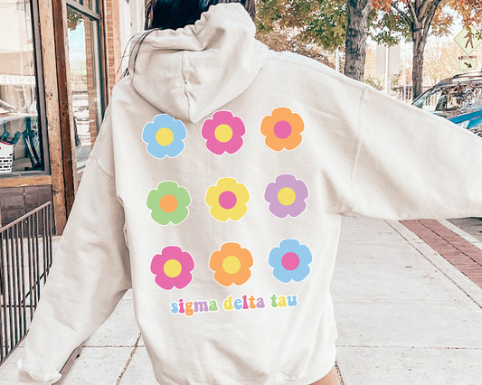 Sigma Delta Tau Floral Bloom Sorority Hoodie _ 32258g