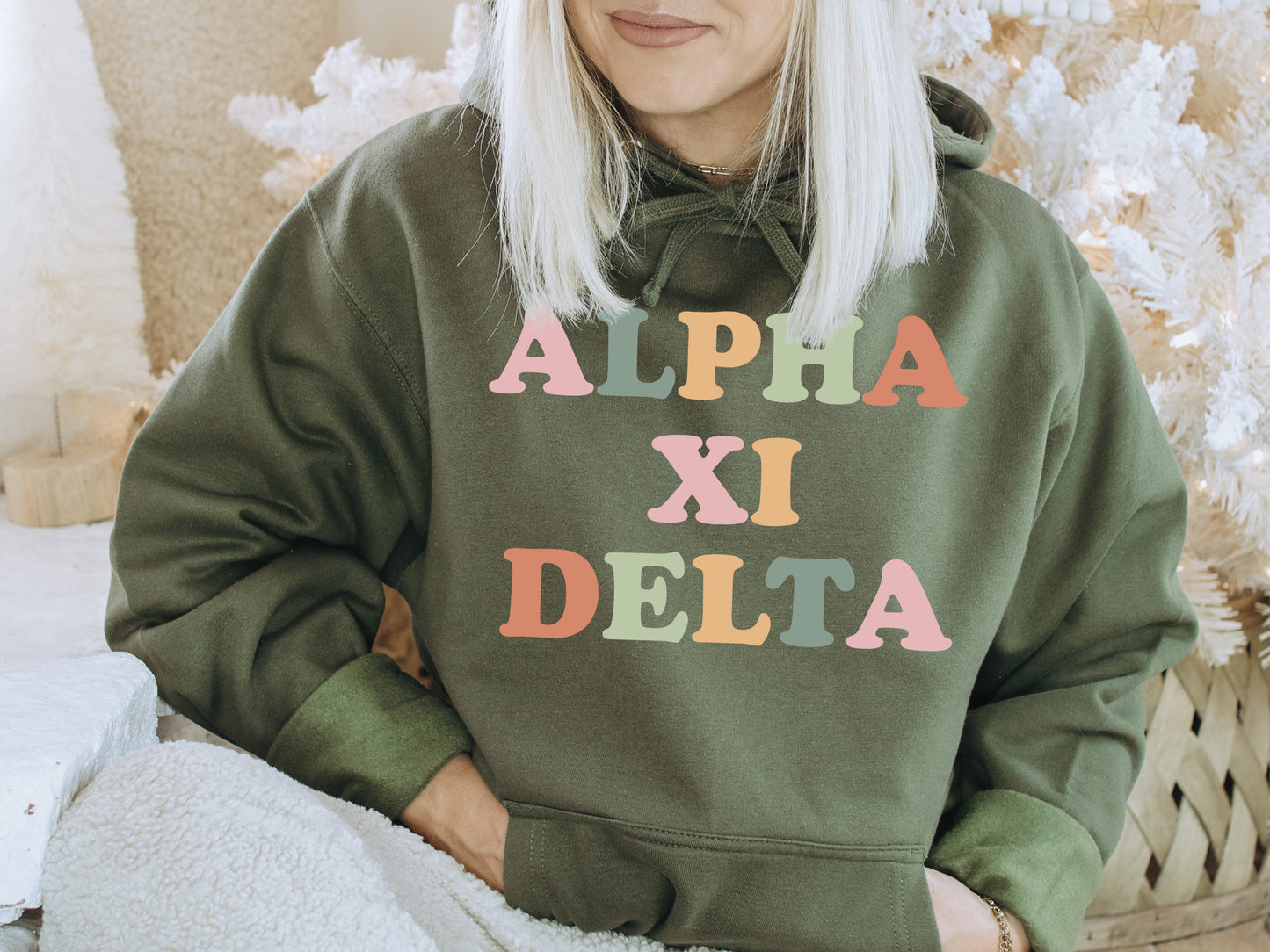 Alpha Xi Delta Bright and Proud Sorority Hoodie _ 422g