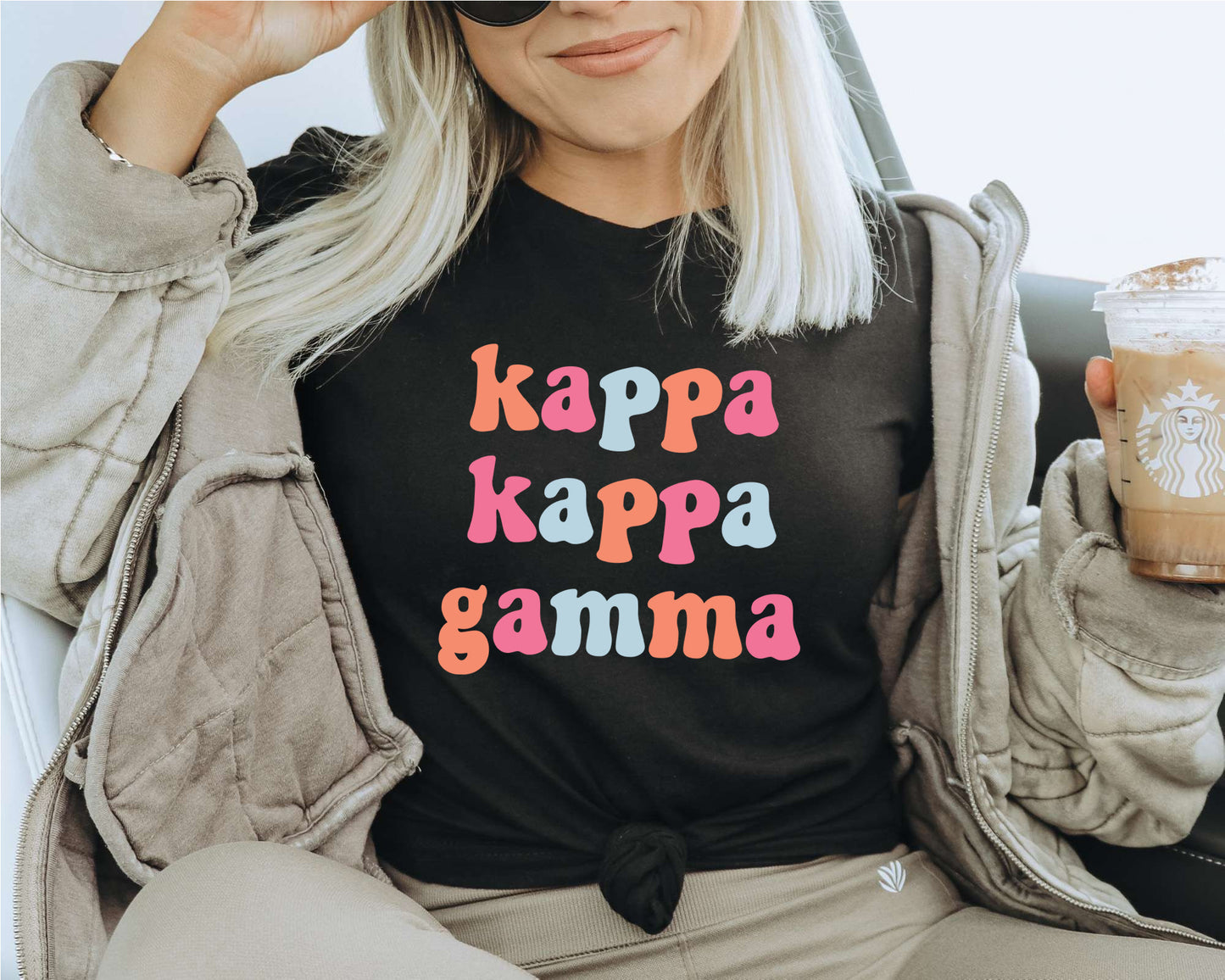 Kappa Kappa Gamma Vividly Vibrant Sorority T-shirt _ 3166g