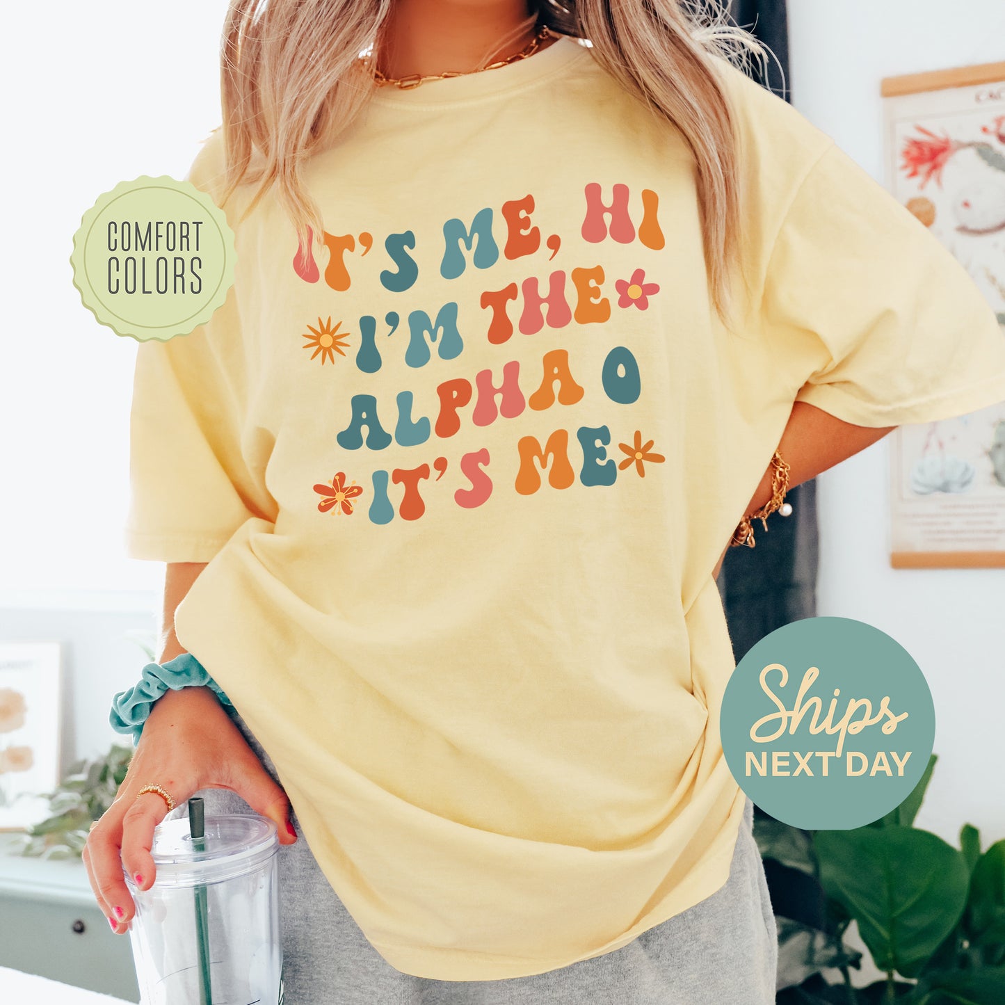 Alpha Omicron Pi Style Comfort Colors Sorority T-shirt _ 35995g