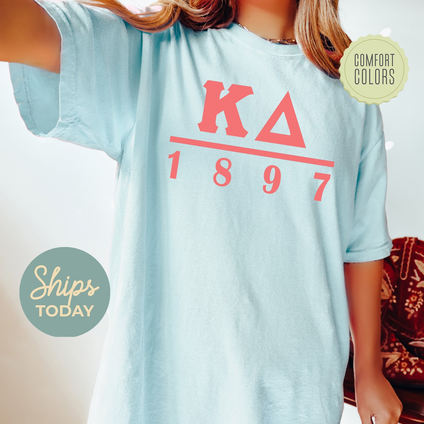 Kappa Delta Monochromatic Comfort Colors Sorority T-shirt _ 30859g