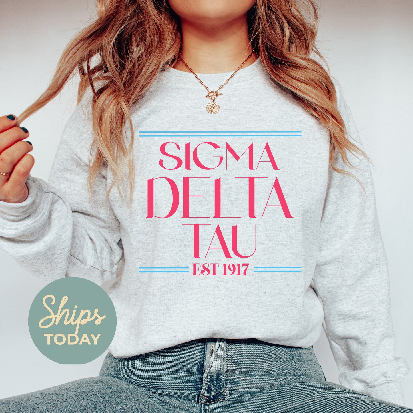 Sigma Delta Tau Greek Harmony Sorority Sweatshirt  _ 34985g
