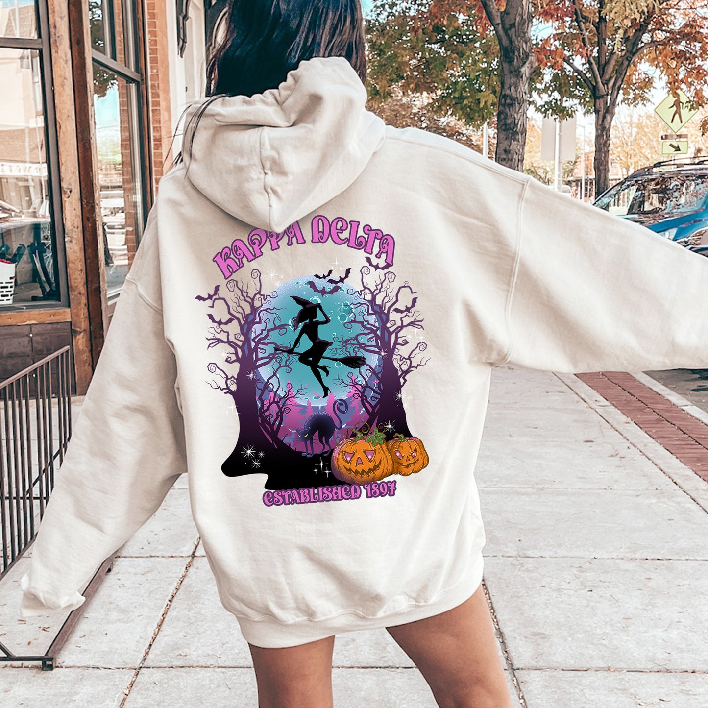 Kappa Delta Halloween Witch Sorority Hoodie _ 36242g