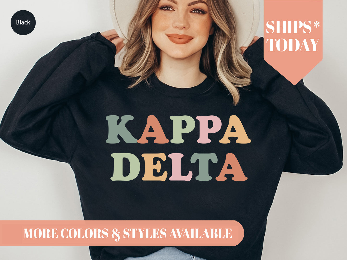 Kappa Delta Bright and Proud Sorority Sweatshirt _ 430g