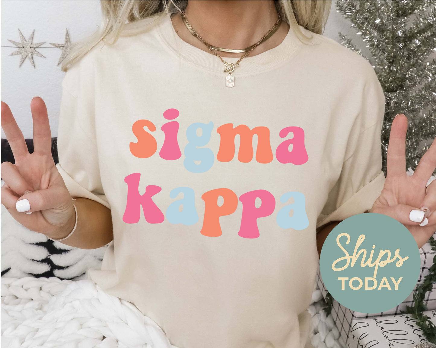 Sigma Kappa Vividly Vibrant Sorority T-shirt _ 3171g