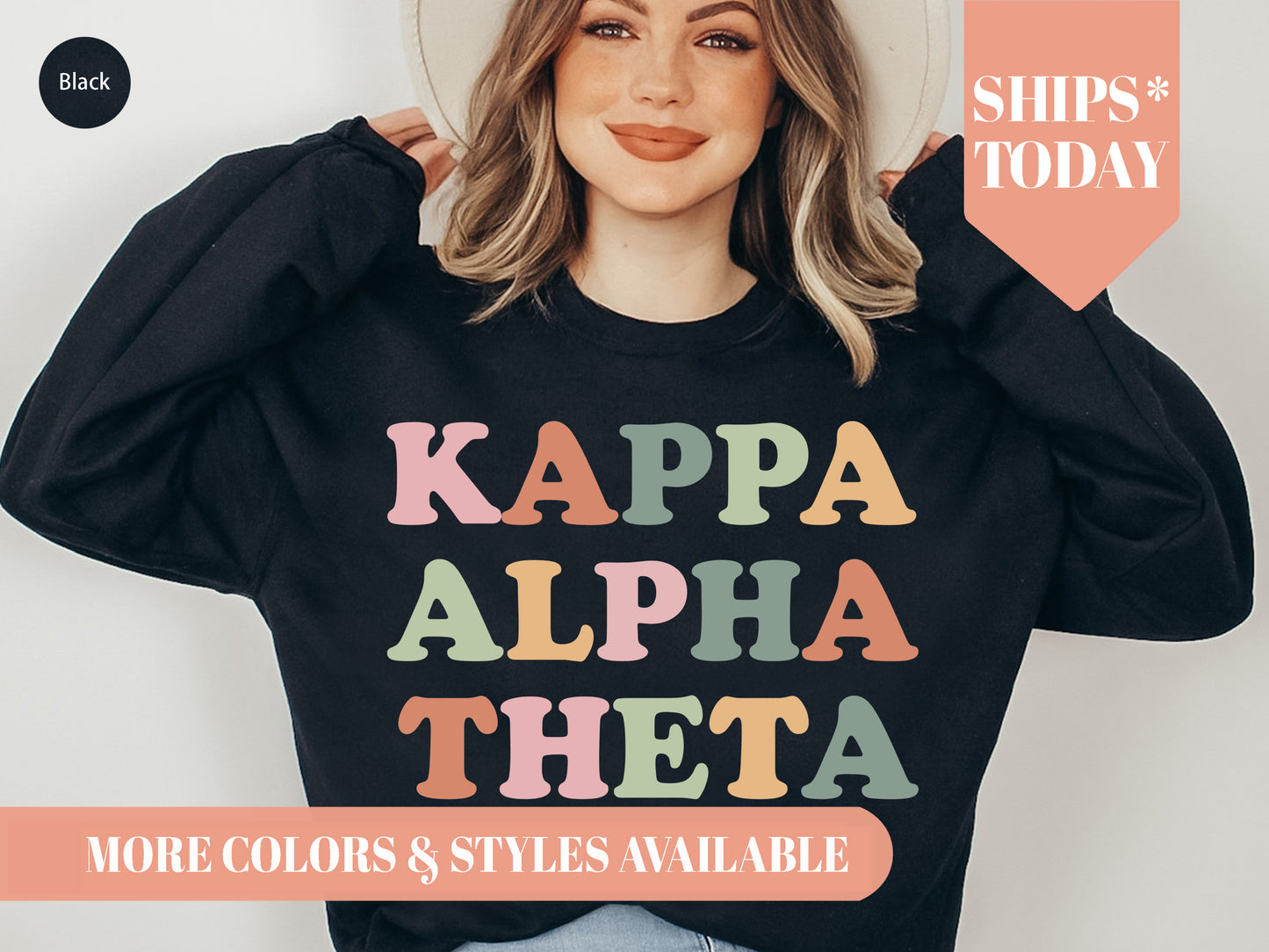 Kappa Alpha Theta Bright and Proud Sorority Sweatshirt _ 429g