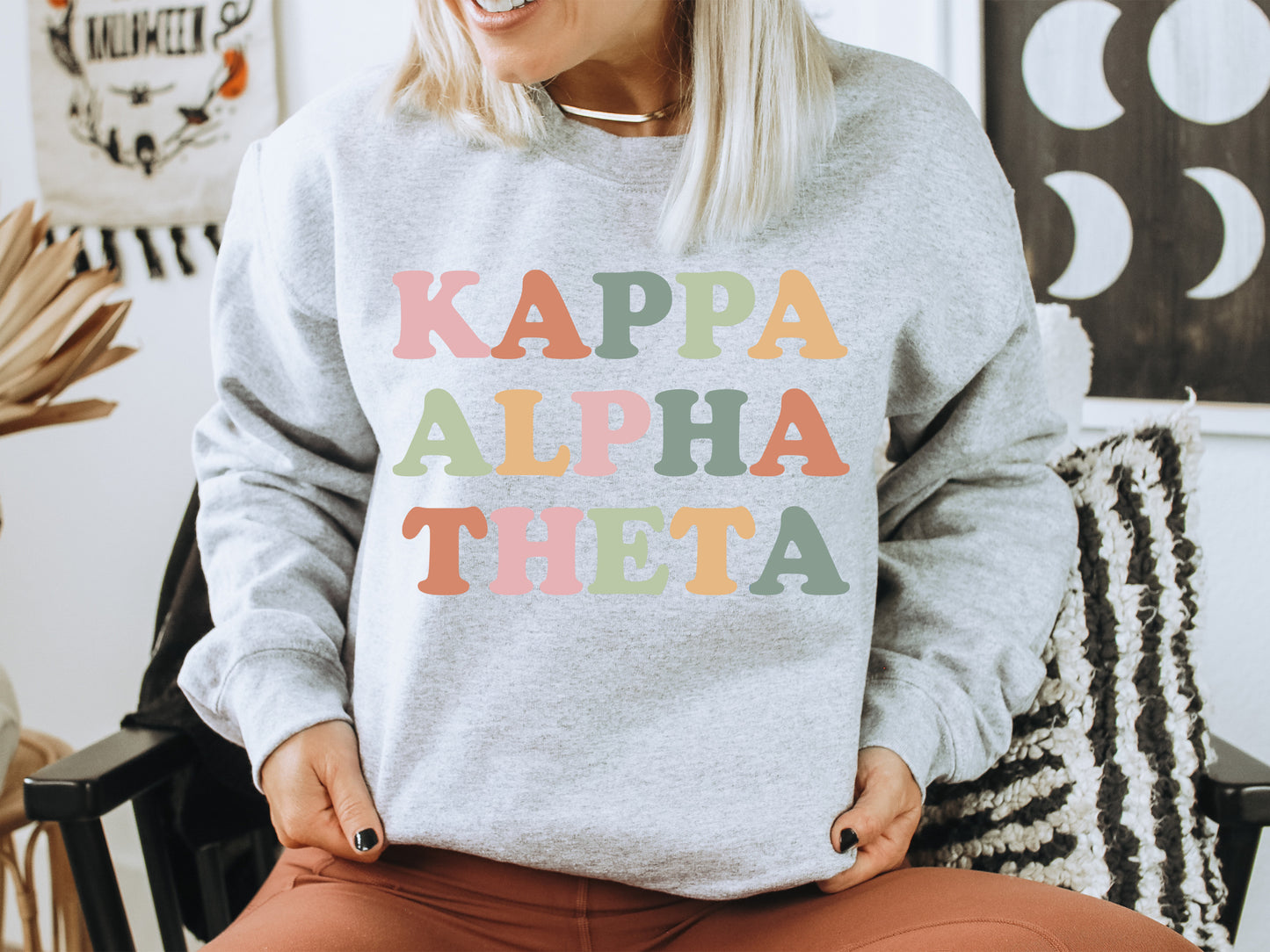 Kappa Alpha Theta Bright and Proud Sorority Sweatshirt _ 429g
