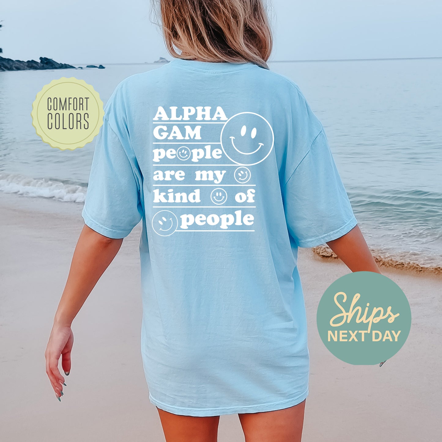 Alpha Gamma Delta My Kind of People Comfort Colors Sorority T-shirt _ 33261g