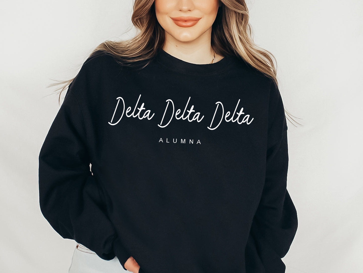 Delta Delta Delta Flashy Alumna Sorority Sweatshirt _ 2535g