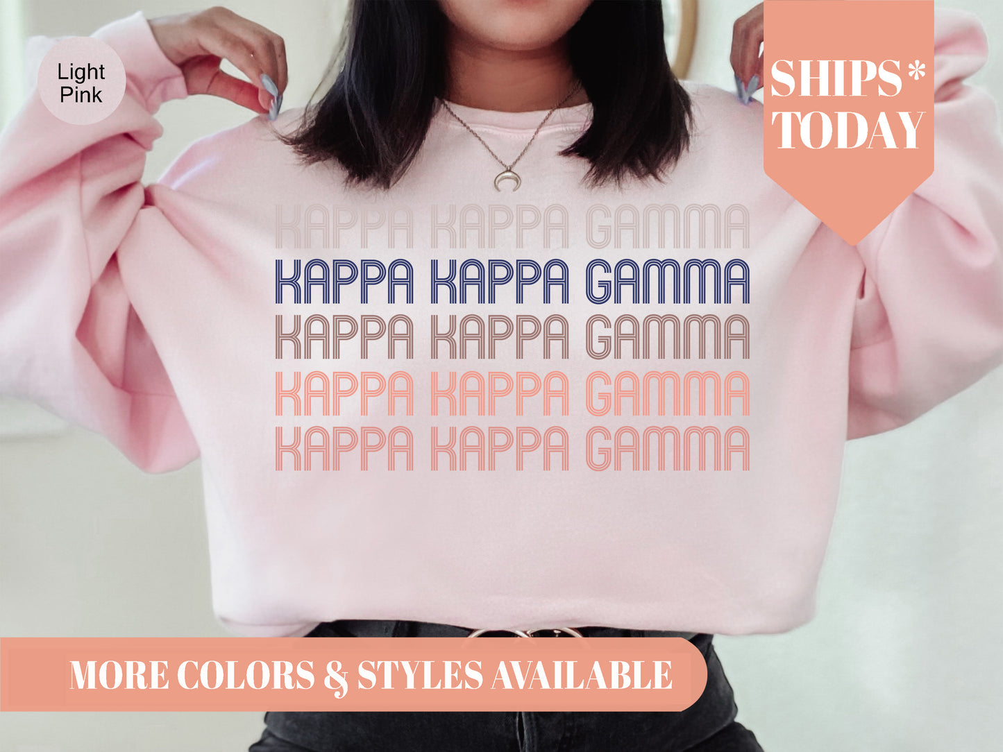Kappa Kappa Gamma Greek Glamour Sorority Sweatshirt _ 31109g