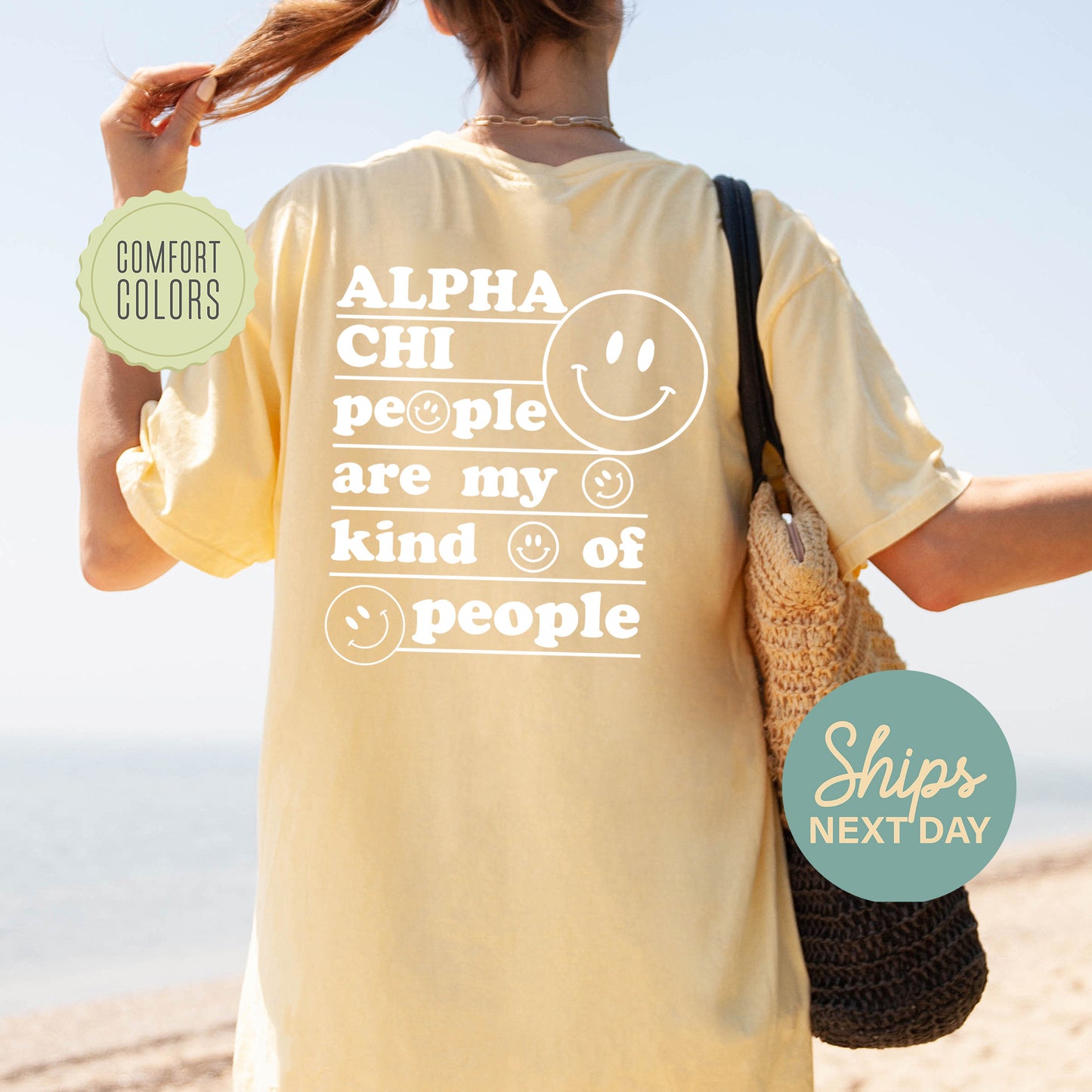 Alpha Chi Omega My Kind of People Comfort Colors Sorority T-shirt _ 33258g